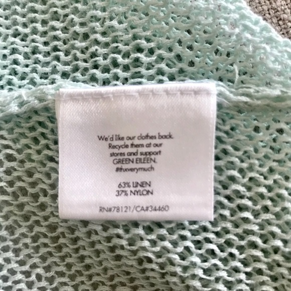 *price drop* EILEEN FISHER aqua sweater size XL - Picture 6 of 7